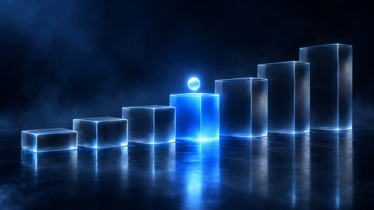 A visual showing a company placed on the seven-stage path